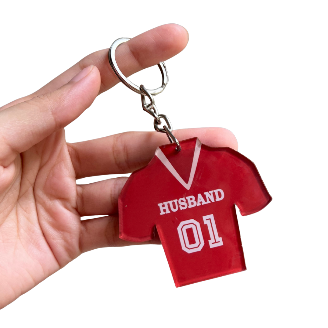 Husband #1 Tee Keychain