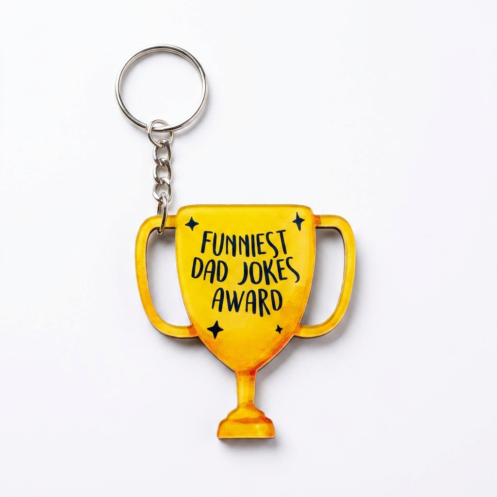 Dad Joke Trophy Keychain