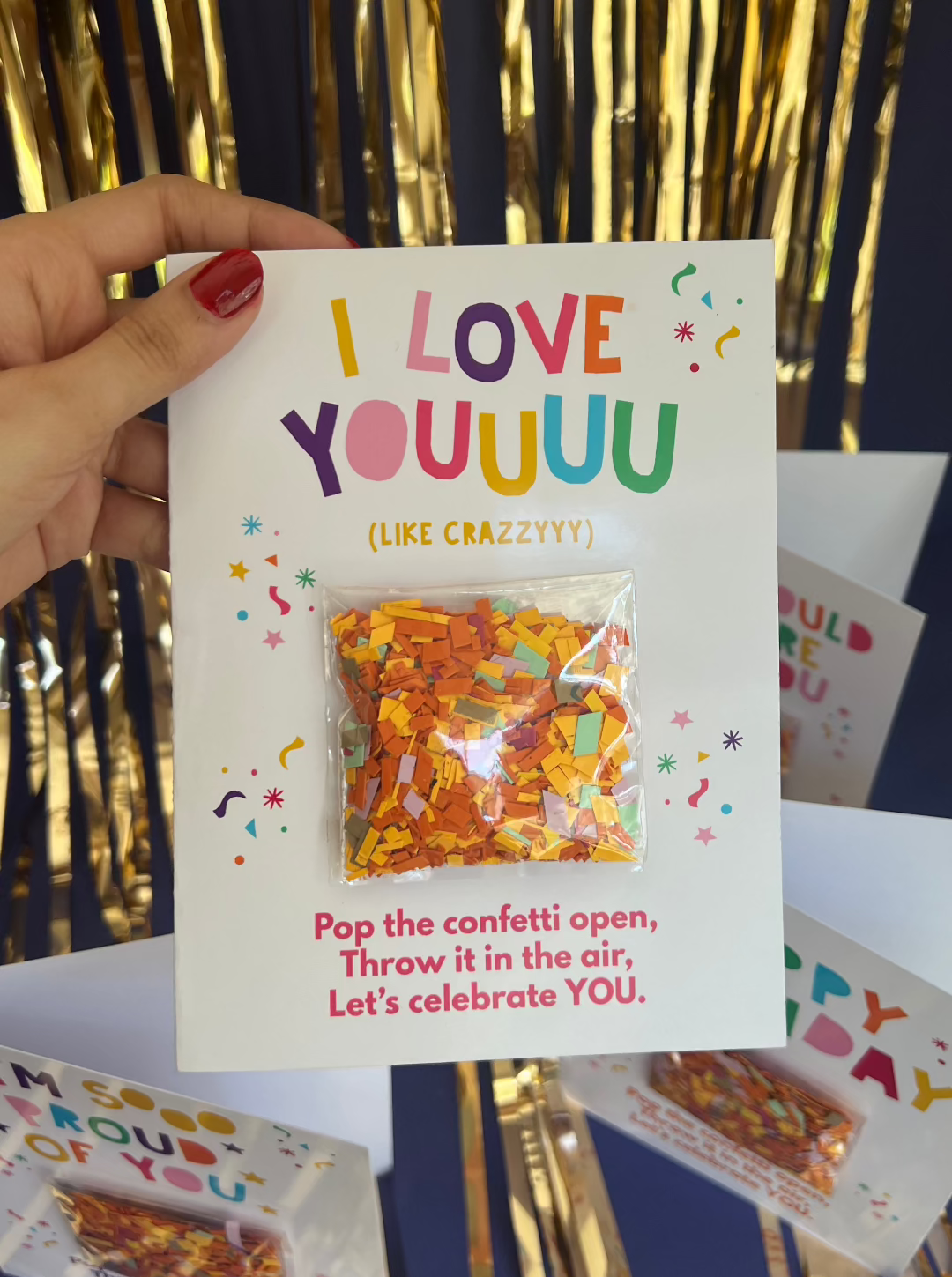 I Love You Confetti Card