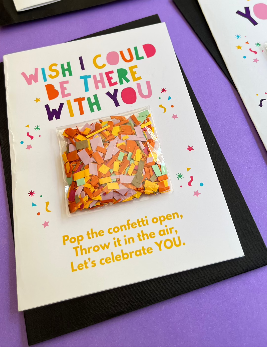 Wish I Could Be There Confetti Card I Long Distance Card