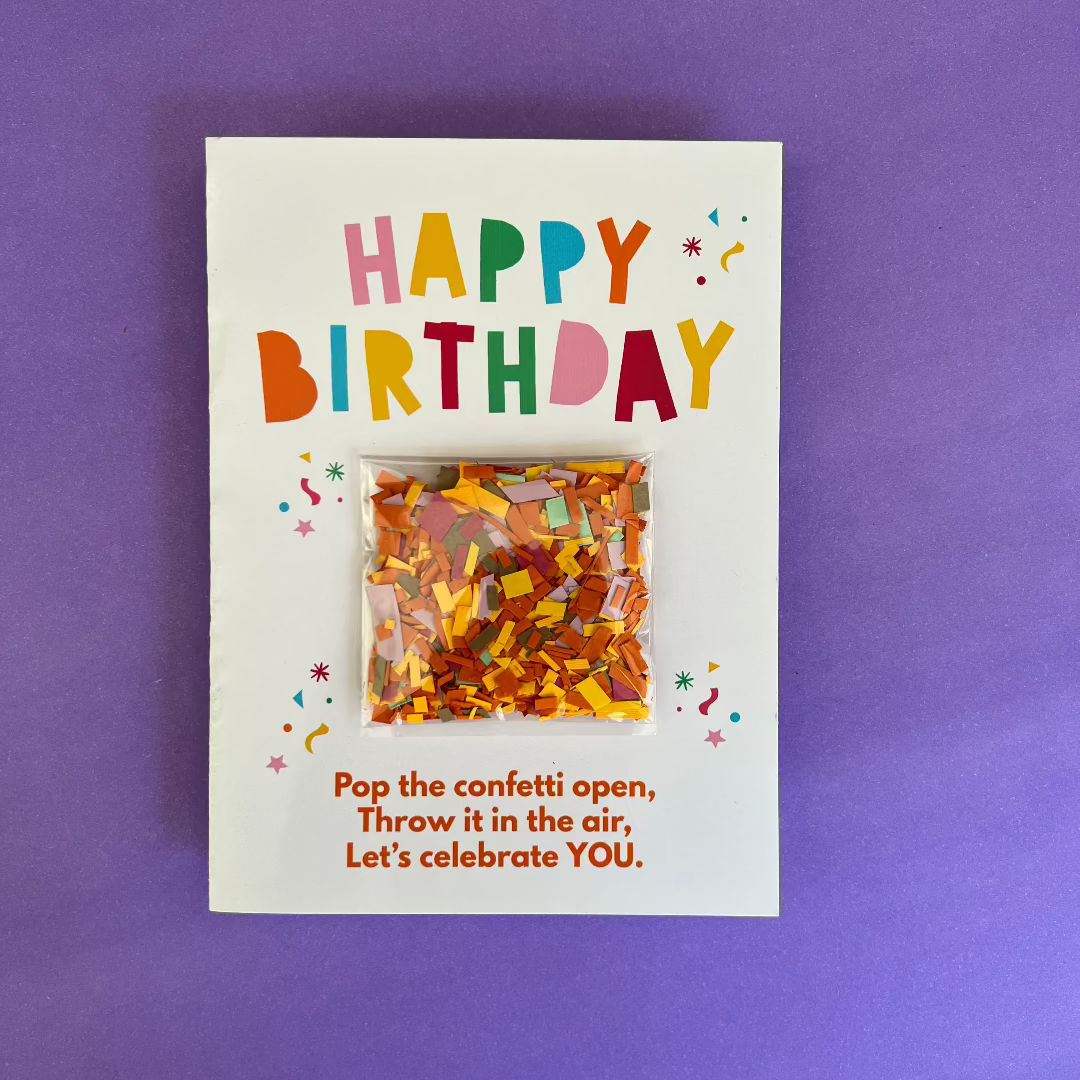 Happy Birthday Confetti Card I Birthday Card