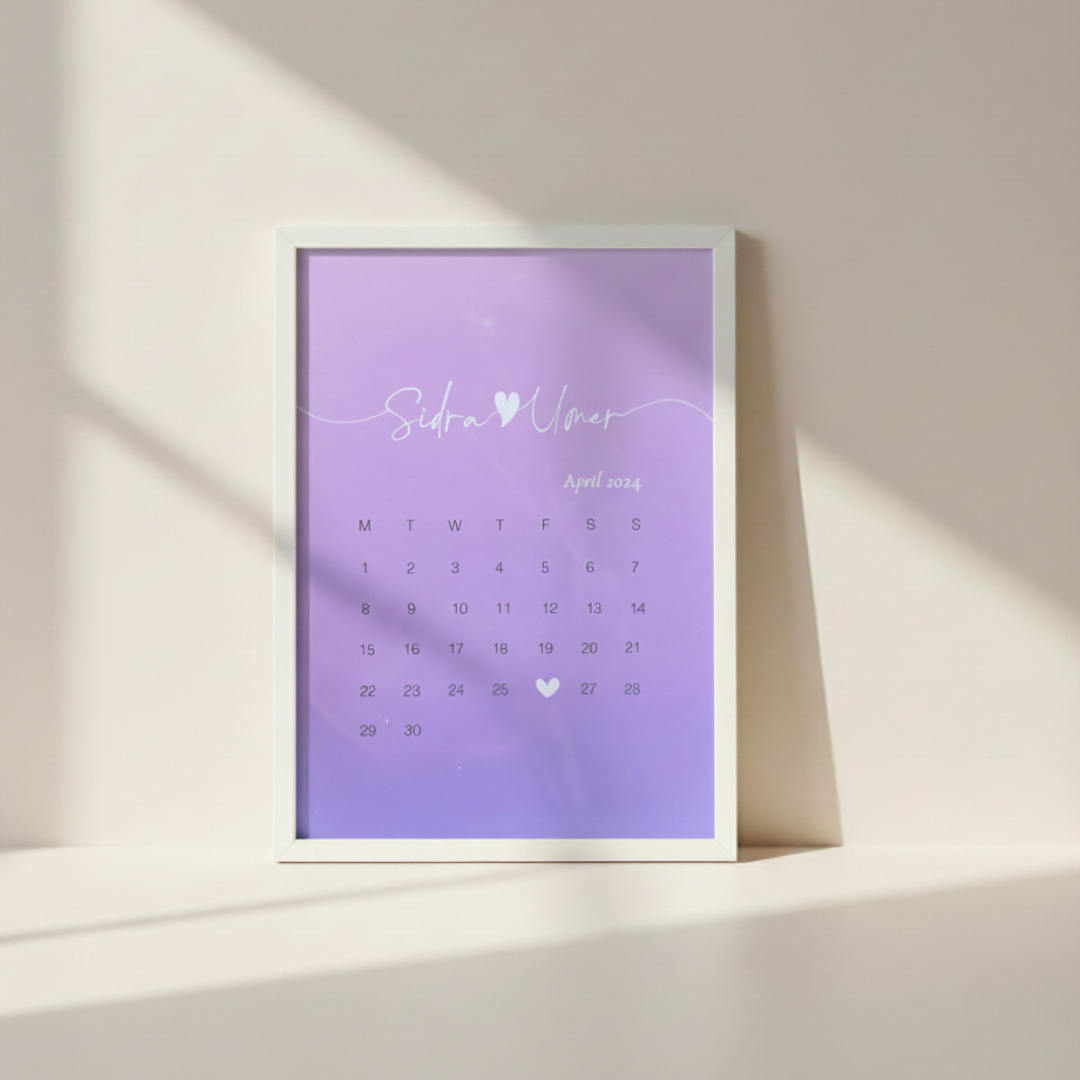 Marked for Forever Calendar Frame