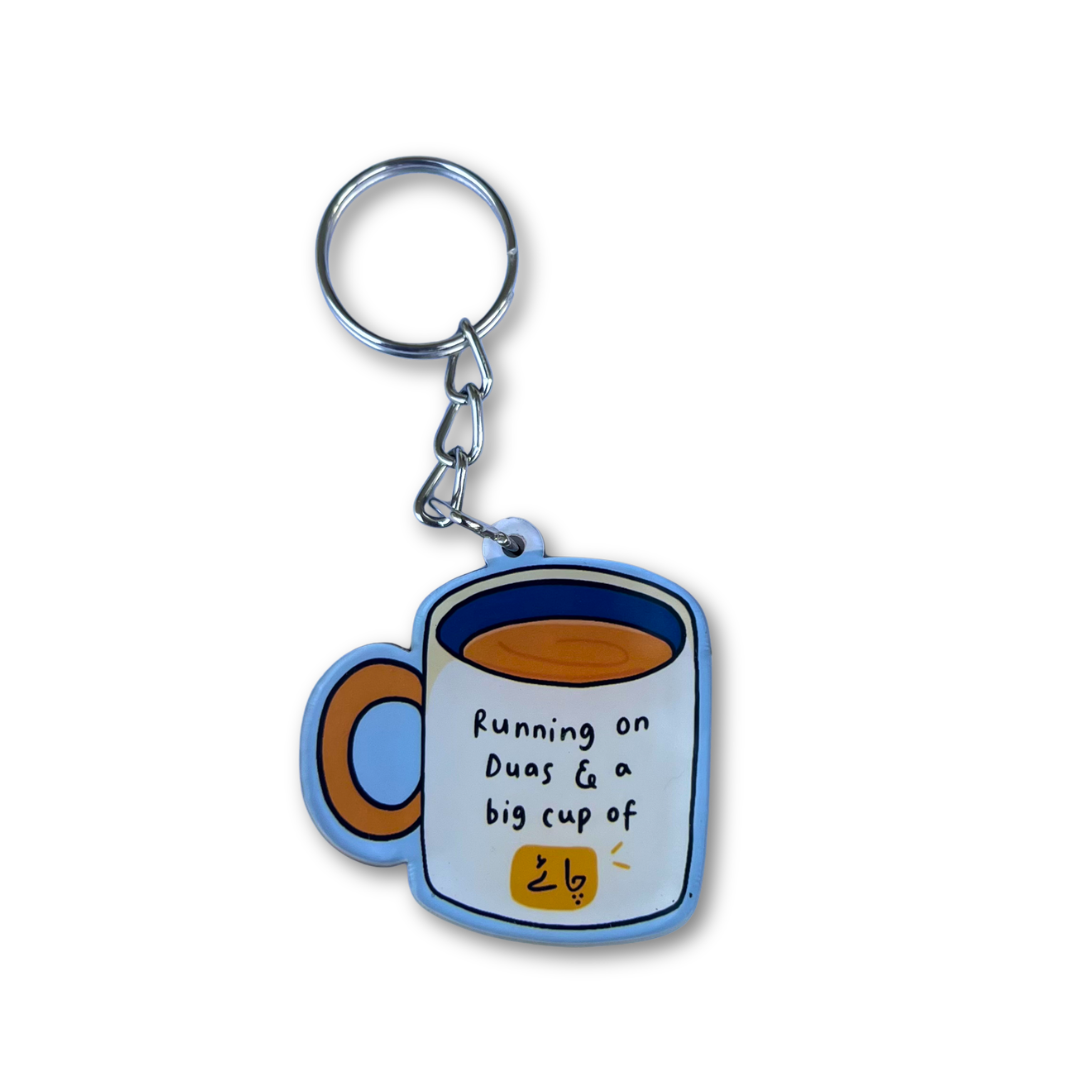 Running on Dua & Chai I Cute Islamic Keychain