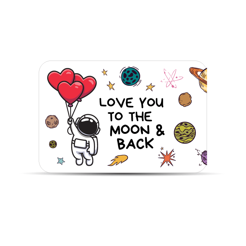 Moon and Back Wallet Card