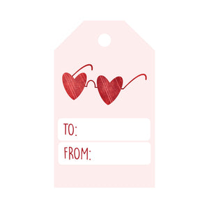 Heart Glasses Gift Tag