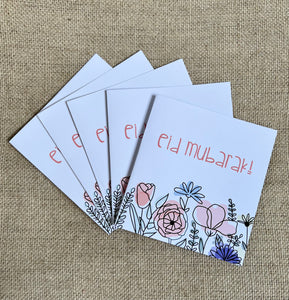 Eid Mubarak mini cards (pack of 5)