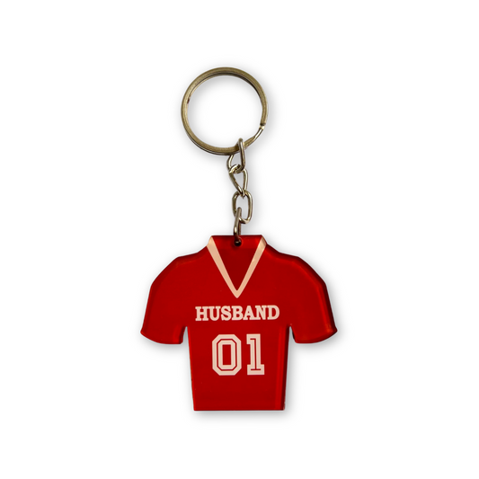 Husband #1 Tee Keychain