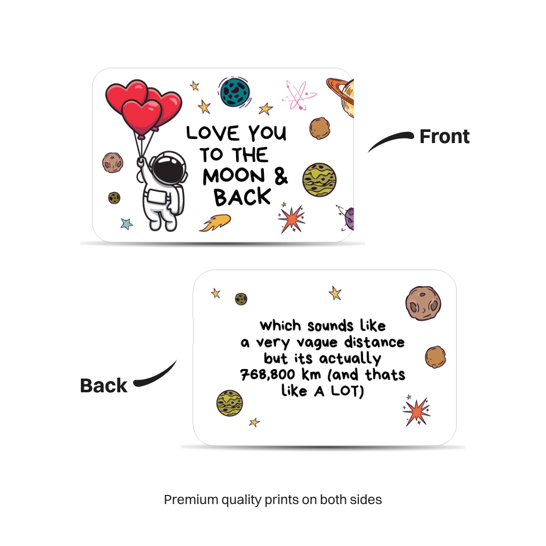 Moon and Back Wallet Card