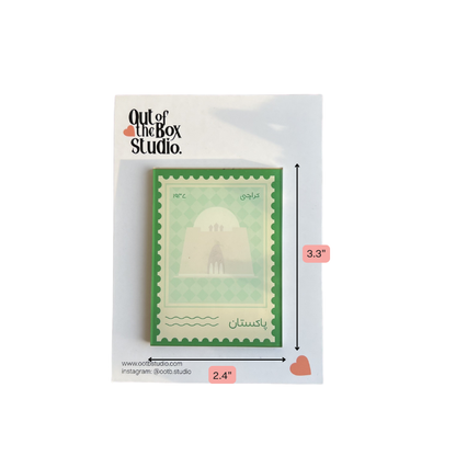 Quaid’s Mazaar Fridge Magnet | Pakistan Postage Stamp
