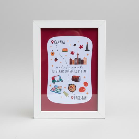 Canada to PK Distance Frame I Long Distance Gift