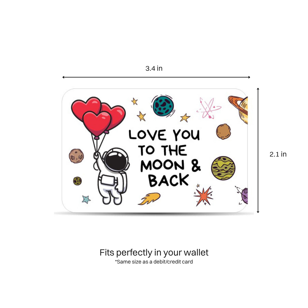 Moon and Back Wallet Card