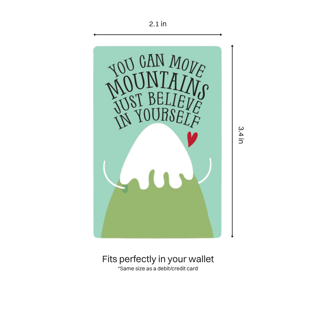 You Can Move Mountains Wallet Card