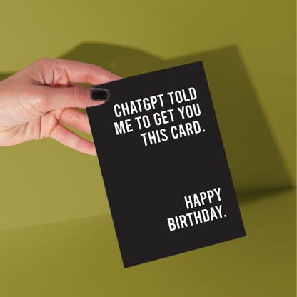 Chatgpt Birthday Greeting Card