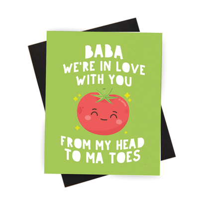 Head To Ma Toes Baba Card