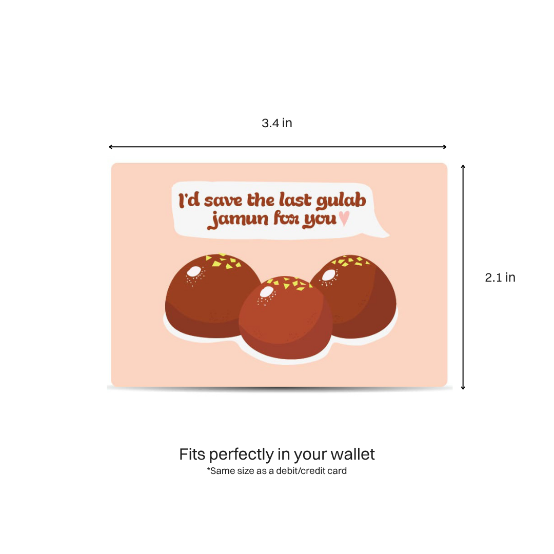Gulab Jamun Wallet Card