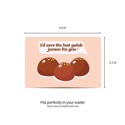 Gulab Jamun Wallet Card