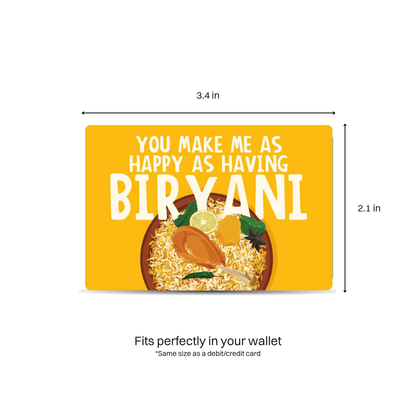 Biryani Wallet Card