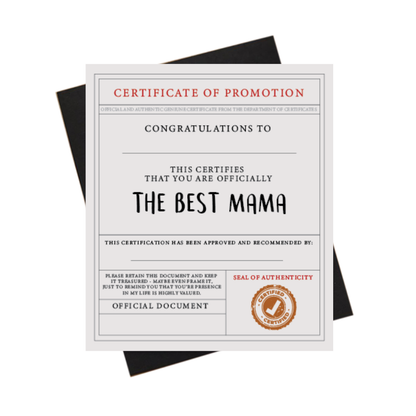 The Best Mom Card