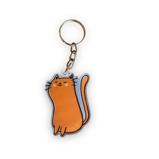 Orange Billi I Cute Cat Keychain