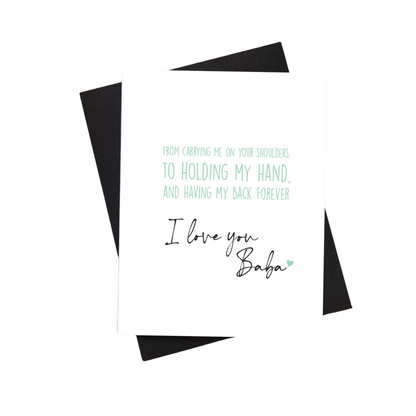 Love You Baba Card