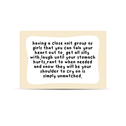 Girl Friendship Wallet Card