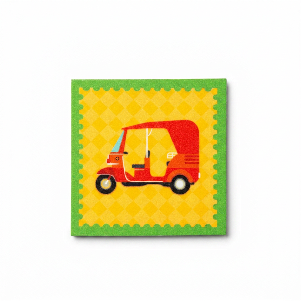 Rickshaw l Fridge Magnet