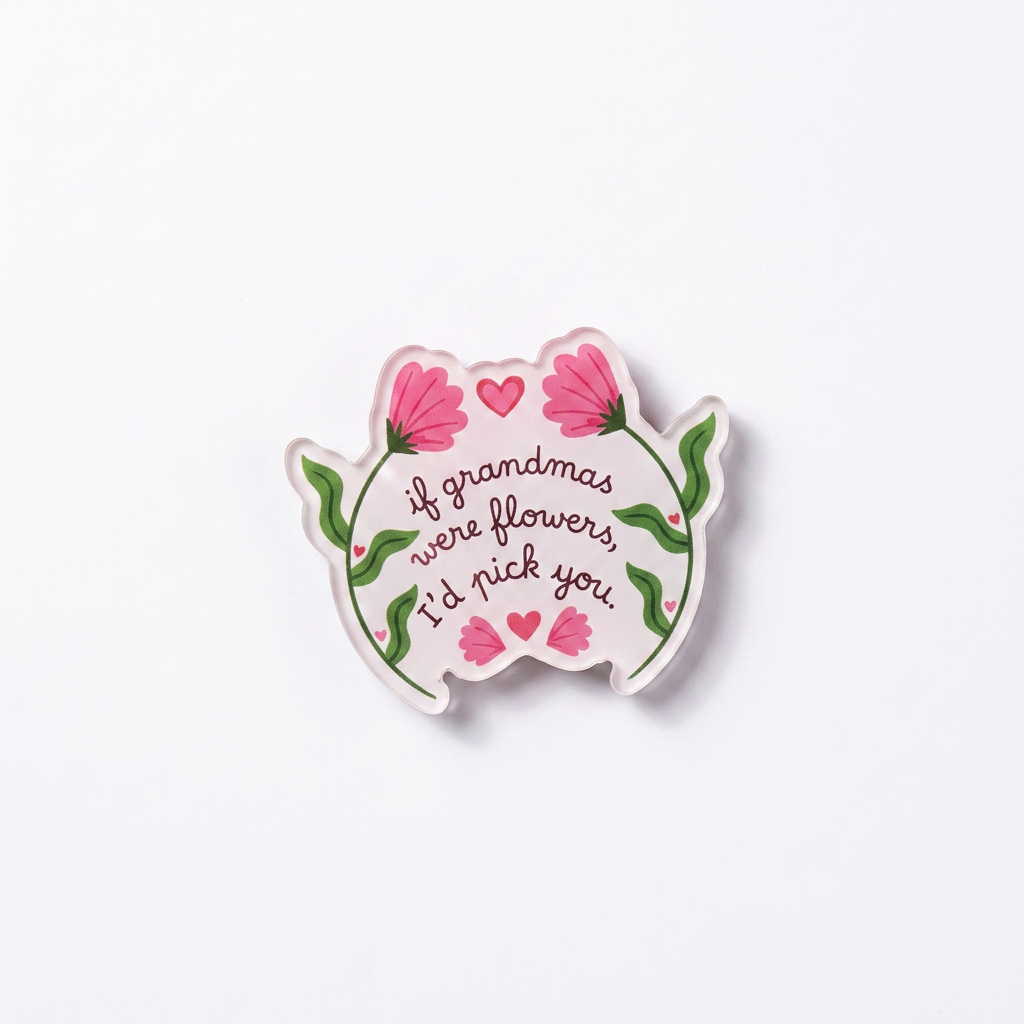 Grandma Flowers I Fridge Magnet