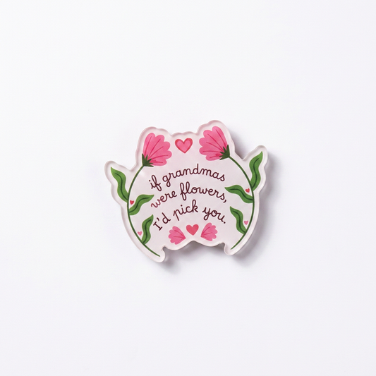 Grandma Flowers I Fridge Magnet