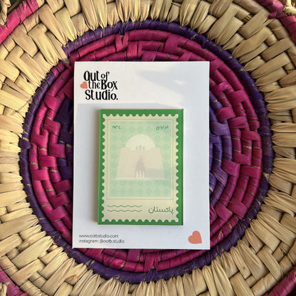 Quaid’s Mazaar Fridge Magnet | Pakistan Postage Stamp