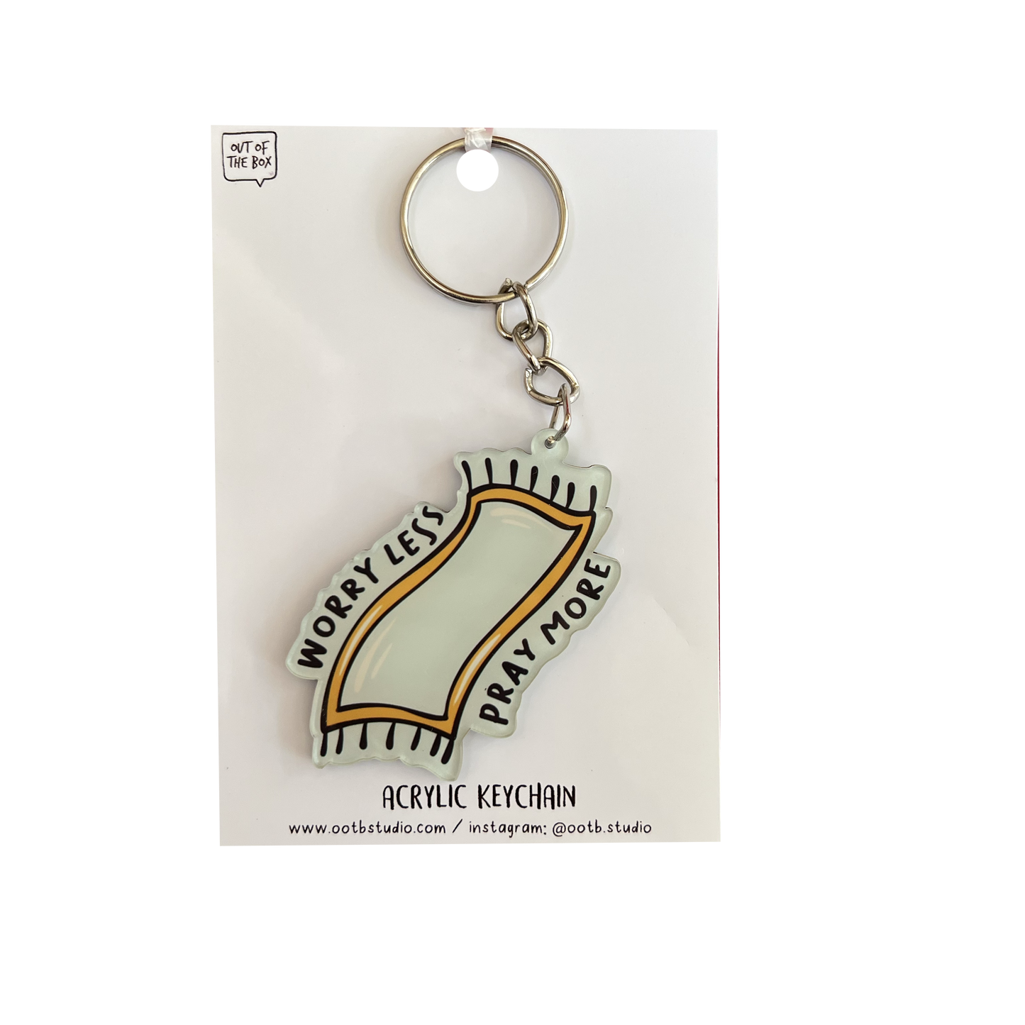 Worry Less, Pray More Keychain