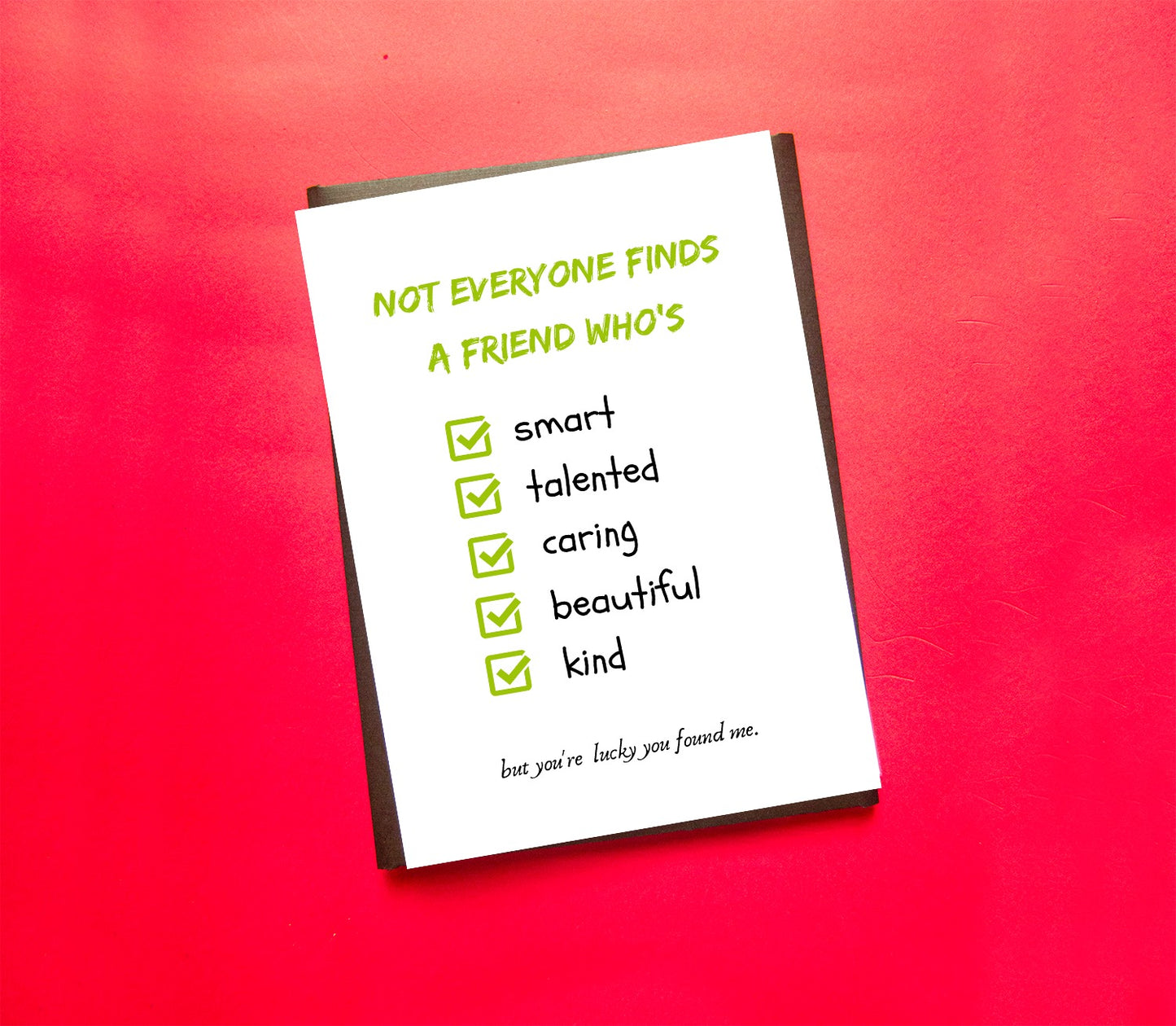 Tick Box Card