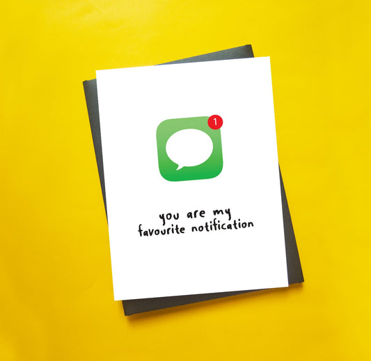 Favourite Notification Card