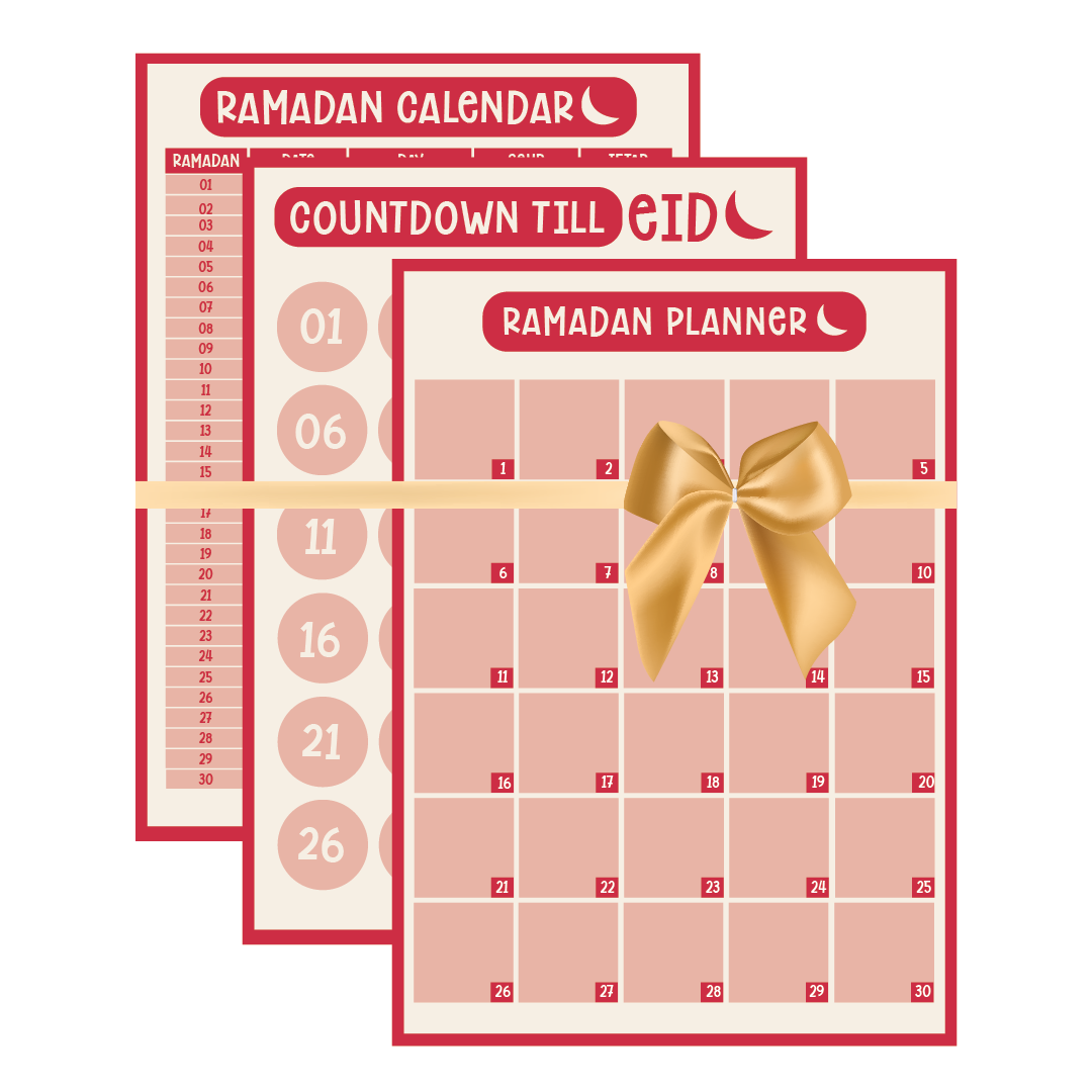 Ramadan Planner Sheets Bundle I Set of 3 I Organized Muslimah Planner