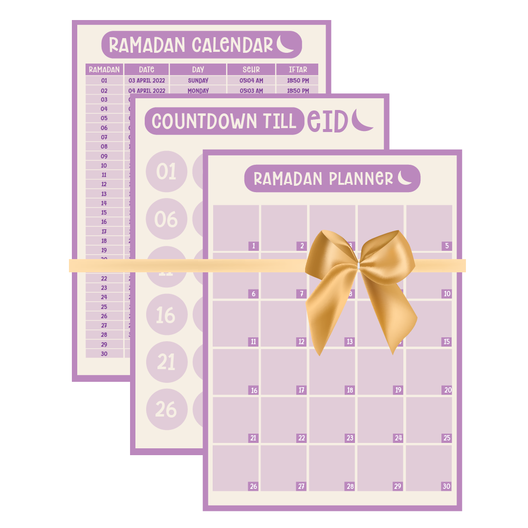 Ramadan Planner Sheets Bundle I Set of 3 I Organized Muslimah Planner