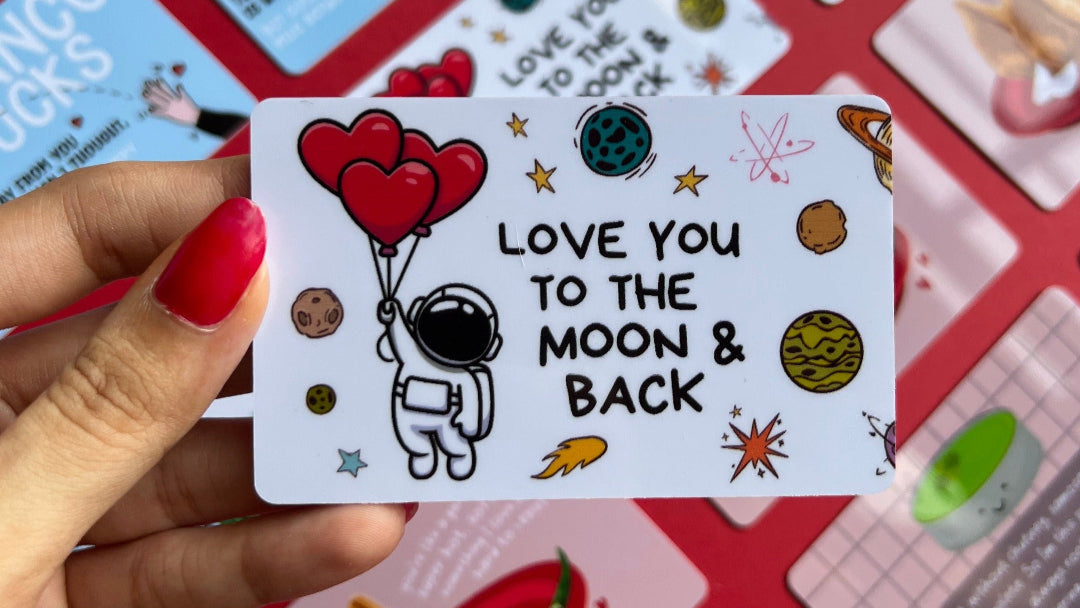 Moon and Back Wallet Card