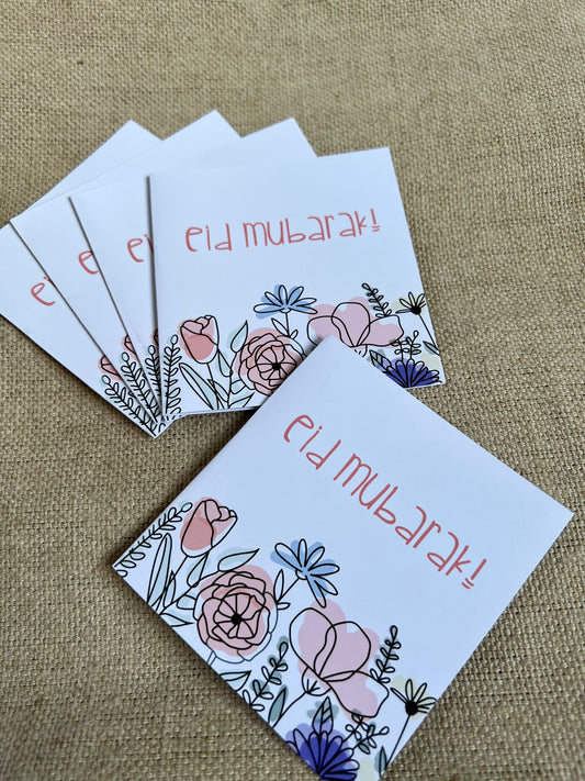 Eid Mubarak mini cards (pack of 5)